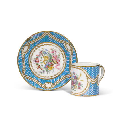Catalog image of A Sèvres cup and saucer (gobelet litron et soucoupe), circa 1775
