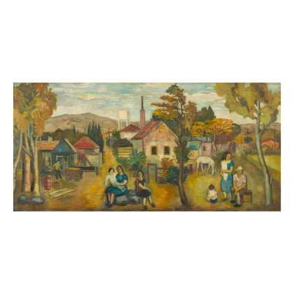 Catalog image of yohanan simon | kibbutz scene