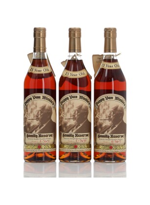 View 1 of Lot 115: Pappy Van Winkle's 23 Year Old Family Reserve 95.6 Proof NV (3 Bottles 75cl)