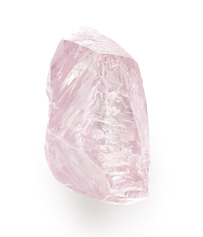THE “NIJINSKY”, 27.85-CARAT CLEAR PINK ROUGH DIAMOND