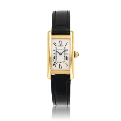 Catalog image of Cartier | Montre bracelet de dame or, "Tank américaine", Réf. 1710 | Lady's gol…