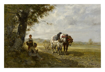 Catalog image of jules-jacques veyrassat | an afternoon's respite