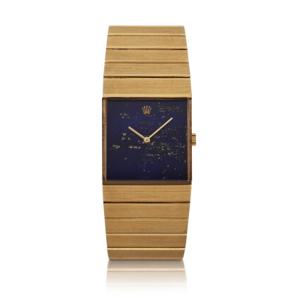 Catalog image of Reference 3585 King Midas | A yellow gold wristwatch with lapis lazuli dial, Ci…