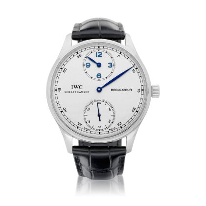 Catalog image of Portuguese Regulateur, Reference IW5444-01 | A stainless steel wristwatch with …