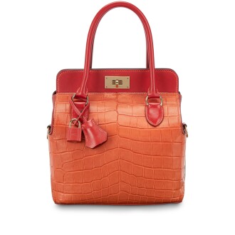 View 1 of Lot 620: Limited Edition Sanguine Matte Niloticus Crocodile, Tadelakt and Brique Clémence Toolbox 20 Permabrass Hardware, 2015