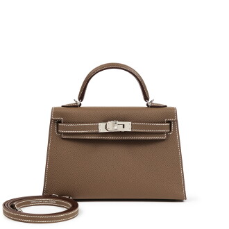 View 1 of Lot 662: Etoupe Epsom Mini Kelly II 20 Palladium Hardware, 2024