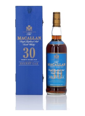 View 1 of Lot 4: The Macallan 30 Year Old Sherry Oak Blue Box 43.0 abv NV (1 Bottle 75cl)