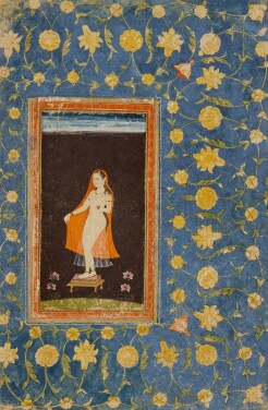 View 1 of Lot 857: A Princess Standing on a Small Gold Plinth, India / Mughal or Northern Deccan, Late 17th - early 18th century