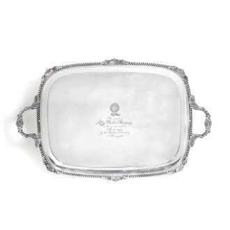View 1 of Lot 93: A Victorian Silver two-handled tray, Edward Barnard & Sons Ltd, London, 1910