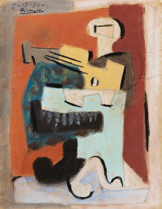 Catalog image of pablo picasso | violon et compotier sur un guéridon
