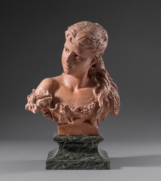 View 1 of Lot 30: Bust of a young American girl, Miss Moulton
