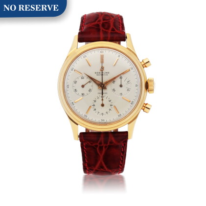 Catalog image of breitling | yellow gold chronograph wristwatch circa 1960