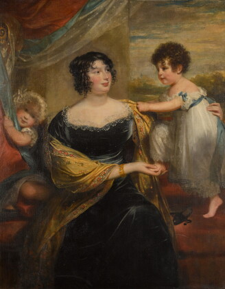 Catalog image of sir william beechey, r.a. | portrait of mrs john braham with her two children