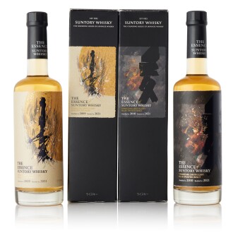 View 1 of Lot 6267: The Essence of Suntory 山崎 Yamazaki Golden Promise & Islay Peated Malt (2 BT50)