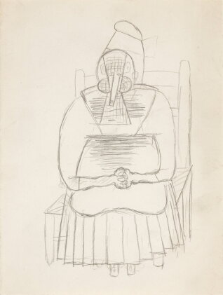 Catalog image of Vielle femme assise sur une chaise