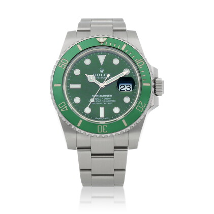 Catalog image of Retailed by Bucherer: 'Hulk' Submariner, Ref. 116610LV Stainless steel wristwat…
