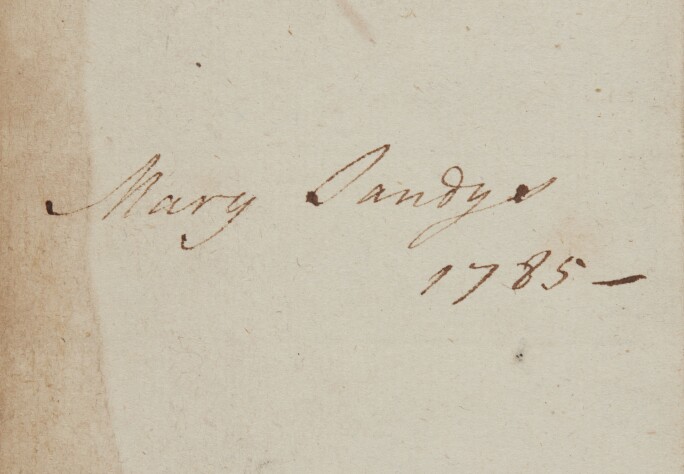 Signature of Mary Hill, Marchioness of Downshire, Baroness Sandys (1774-1836).