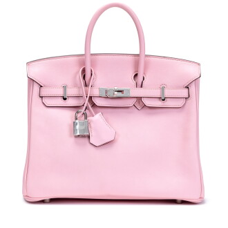 View 1 of Lot 3: Rose Sakura Swift Birkin 25 Palladium Hardware, 2015