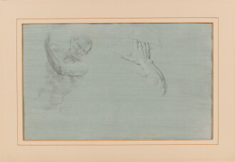 View 1 of Lot 1106: Etude d'une figure masculine à mi-corps et étude séparée d'un bras