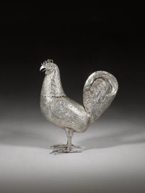 View 1 of Lot 508: A Dutch silver cockerel cup, Hessel van Buren, Dordrecht, 1619