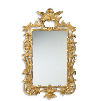 View 1 of Lot 2: A George II Giltwood Mirror, mid-18th century