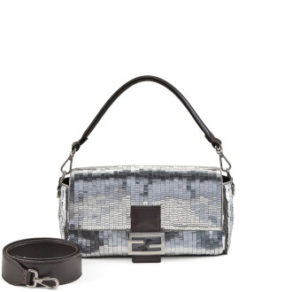 View 1 of Lot 166: Silver Metallic Paillettes Baguette Silver Hardware, 2022