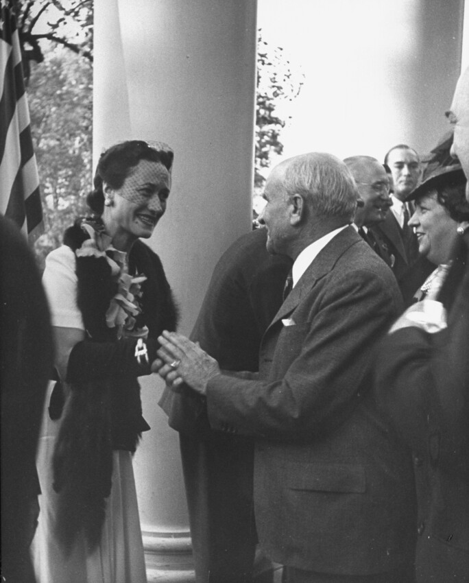 Duchess of Windsor on their first official visit to the US
