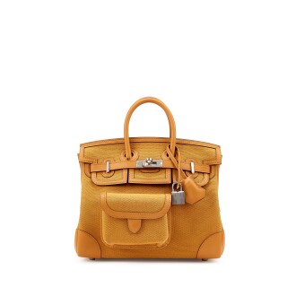 View 1 of Lot 7717: Limited Edition Desert and Sesame Swift and Canvas Birkin Cargo 25 Palladium Hardware, 2021