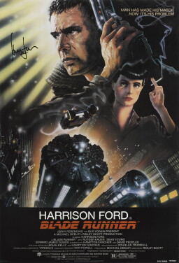 View 1 of Lot 160: Blade Runner (1982) Poster, US, Signed by Harrison Ford