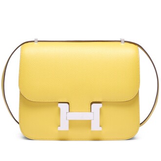 View 1 of Lot 30: Jaune de Naples Epsom Mini Constance 18 Palladium Hardware, 2022