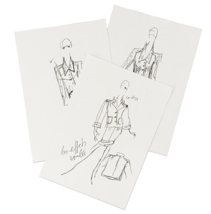Catalog image of Three original sketches for fashion | Trois croquis de mode originaux