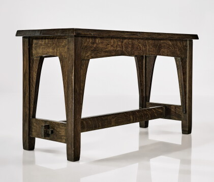 Catalog image of gustav stickley | a rare piano bench, model no. 176