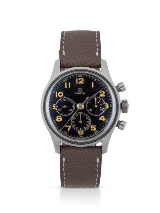 Catalog image of omega | ref 2451 stainless steel chronograph wristwatch made for the argentinia…