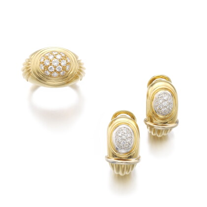 Catalog image of boucheron | gold and diamond demi-parure