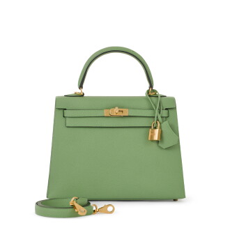 View 1 of Lot 54: Vert Criquet Epsom Kelly Sellier 25 Gold Hardware, 2021
