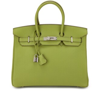 View 1 of Lot 601: Vert Anis Togo Birkin 35 Palladium Hardware, 2001