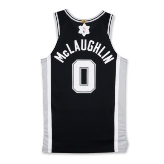 View 1 of Lot 44: Jordan McLaughlin ‘Christmas Day’ San Antonio Spurs 2025-2026 Game Issued Icon Edition Jersey | Probable Wear