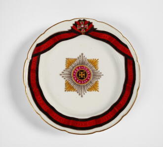 View 1 of Lot 203: A Porcelain Plate From the Imperial Order of St. Vladimir Service, Gardner Porcelain Factory, Verbilki, circa 1785