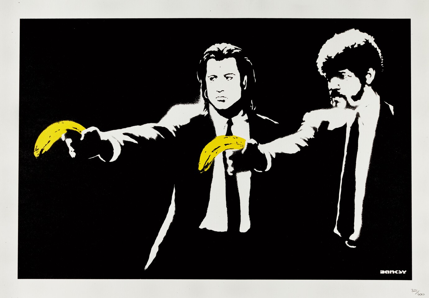 Banksy print Pulp Fiction John Travolta Samuel L Jackson