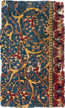 View 1 of Lot 17: The Bernheimer Safavid 'Vase'-Technique Carpet Fragment, probably Kirman, Southeast Persia, circa 1600