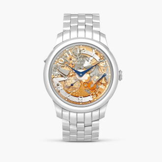 View 1 of Lot 2387: Répétition Souveraine | A stainless steel semi-skeletonised minute repeating wristwatch with power reserve, smoked sapphire crystal and bracelet, Circa 2022