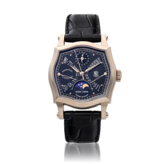 View 1 of Lot 203: Reference S37 57070 Sympathie, A limited edition white gold bi-retrograde perpetual calendar wristwatch with moon phases, Circa 2000