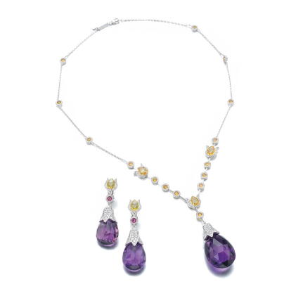 Catalog image of gem set and diamond demi-parure, chopard