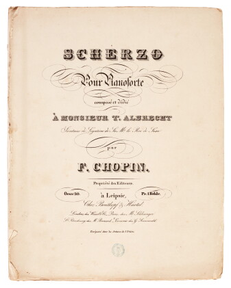 Catalog image of F. Chopin. Collection of first and early editions of the piano works, late 1830…