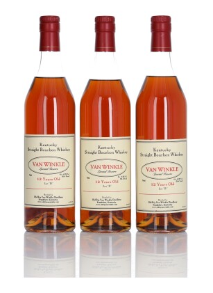 View 1 of Lot 140: Van Winkle 12 Year Old Special Reserve Lot "B" 90.4 Proof NV (3 Bottles 75cl)