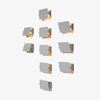 Catalog image of Set of Ten Wall Lights, Model No. CP-1
