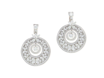 Catalog image of 'Butterfly' Pair of Diamond Pendent Earrings | 格拉夫 | 'Butterfly' 鑽石 耳墜一對