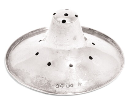 Catalog image of a george iv silver nipple shield, thomas & james phipps, london, 1821