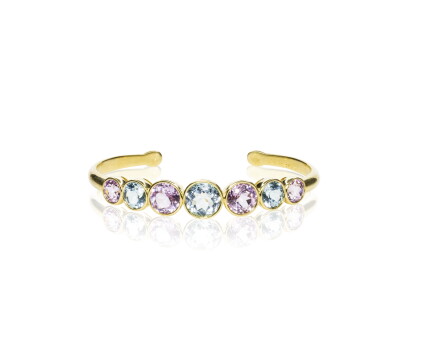 Catalog image of kunzite and blue topaz bangle, michele della valle