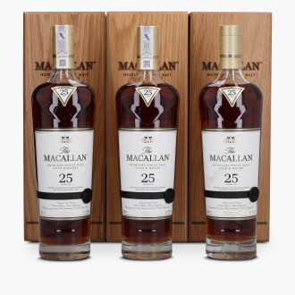 View 1 of Lot 2016: The Macallan 25 Year Old Sherry Oak 43.0 abv NV (3 Bottles 70cl)